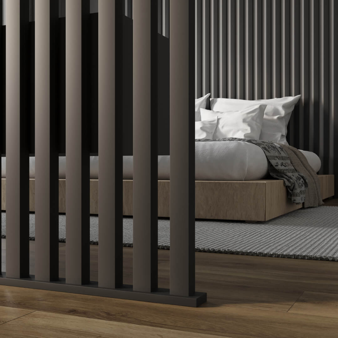 Интерьерная Рейка МДФ STELLA Планкен De Luxe Black Lead 16*60*2700 (уп.6 шт.) STSR-834 - Вид №7