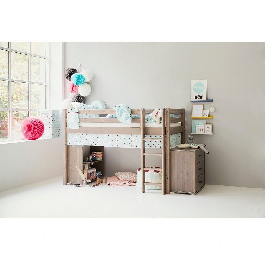 Кровать Flexa Classic с прямой лестницей, коричневая, 190 см 90101091101 - Вид №1