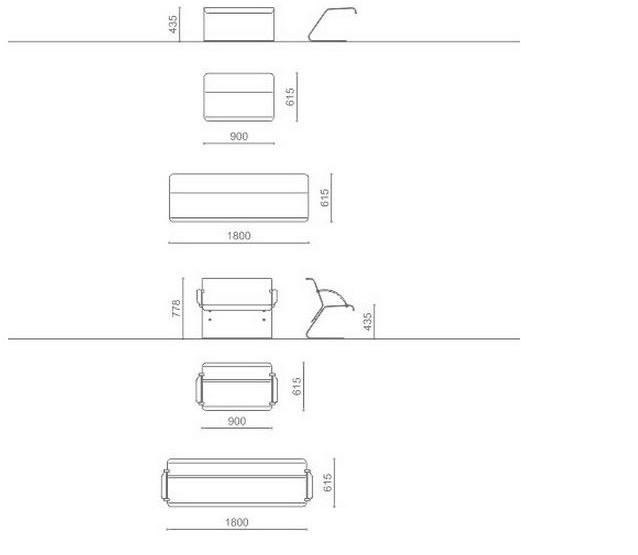 Metalco Скамья Corten ™ с подлокотниками и спинкой sun-id-1471295 - Вид №6