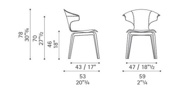 Кожаное кресло Poltrona Frau коллекция-столы и стулья ARCH-00032964 - Вид №5