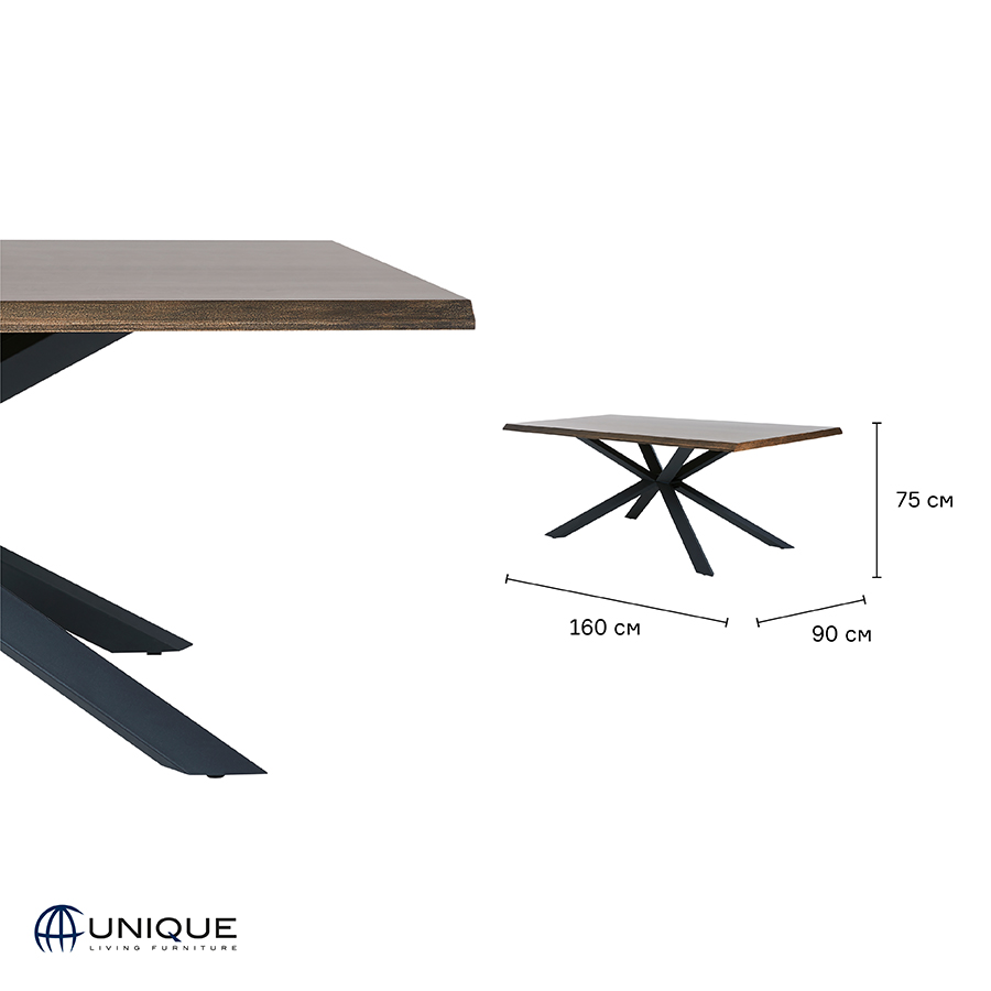 38822930 Стол , arno, 160х90х75 см Unique Furniture  - Вид №9