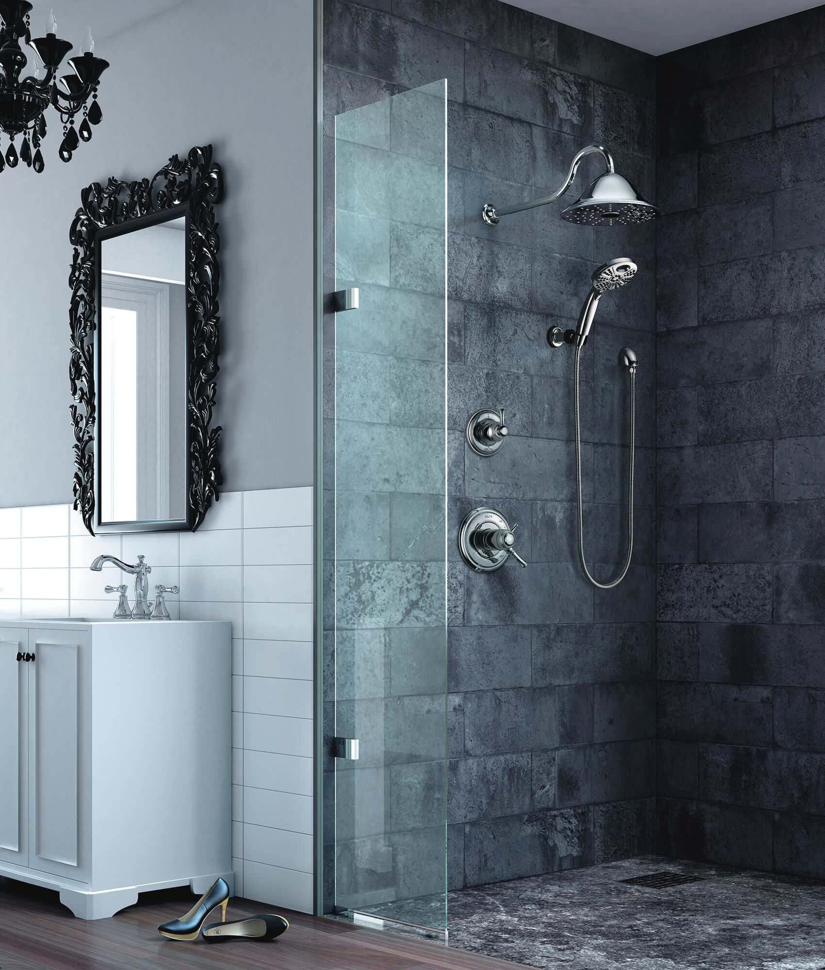 T17T297 Отделка для душа TempAssure® серии 17T Delta Faucet Cassidy Хром  - Вид №1