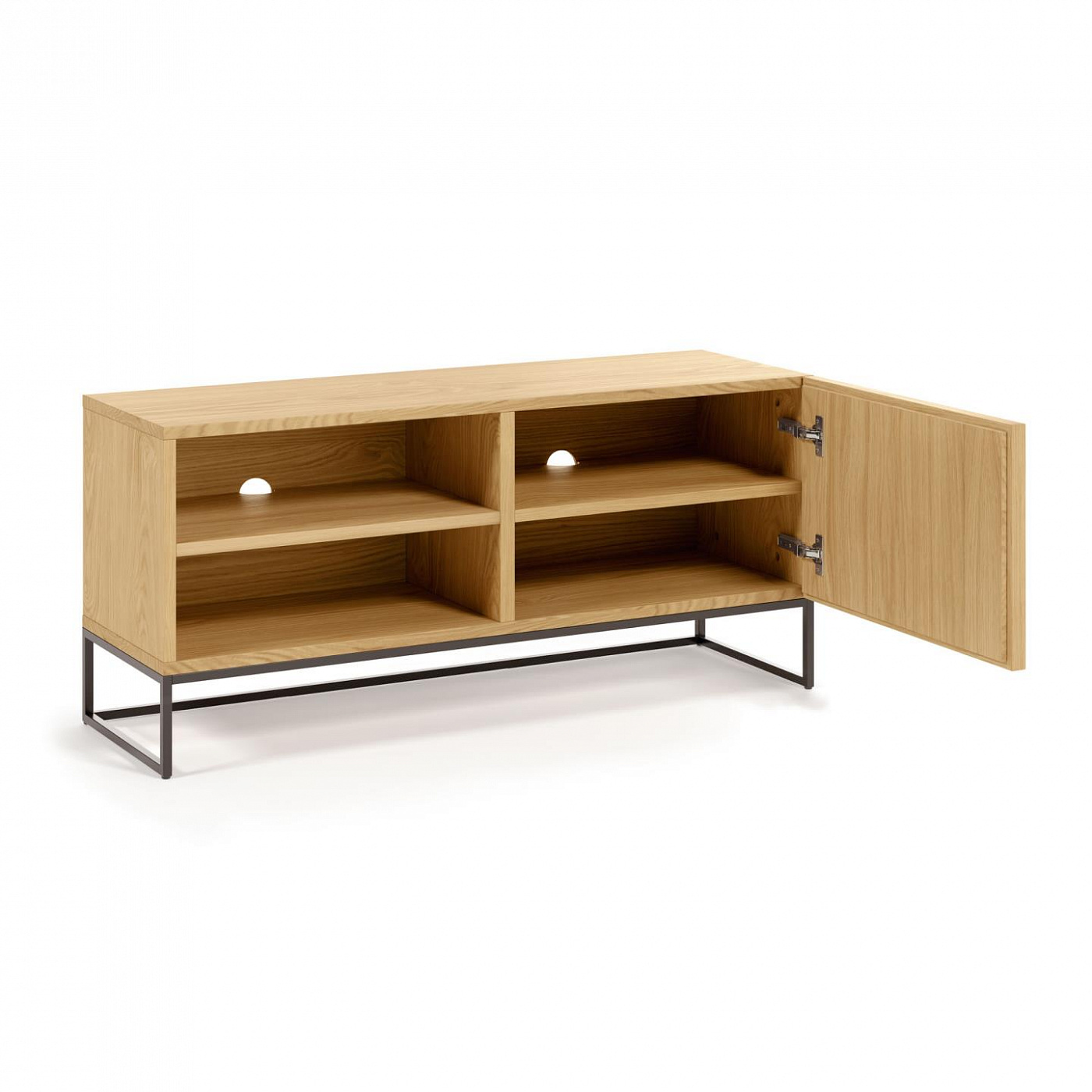 101817 Тумба под ТВ с дубовым шпоном и стальным каркасом 112 x 51 см La Forma Taiana  - Вид №3