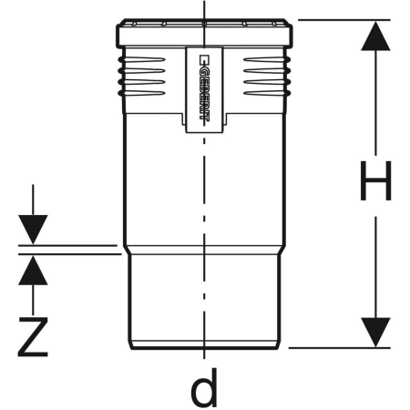 390.318.14.1 Компенсаторная муфта Geberit Silent-PP Geberit  - Вид №2