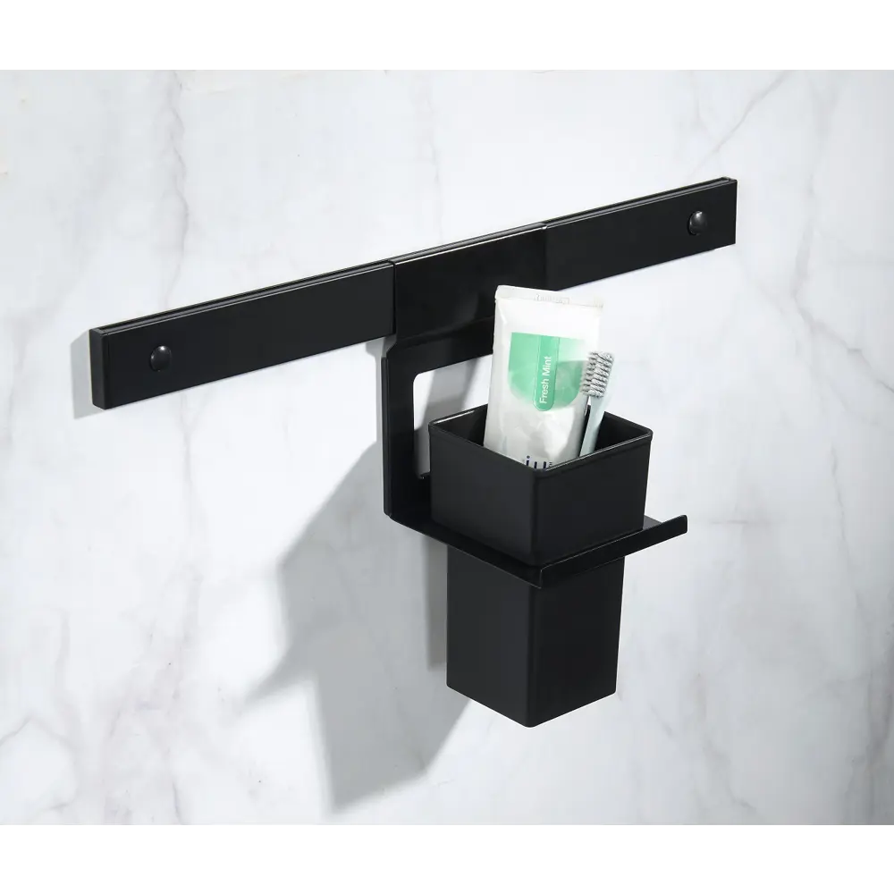 Держатель стакана Swensa Lund для рейлинга металл пластик цвет чёрный STLM-2049787 - Вид №2