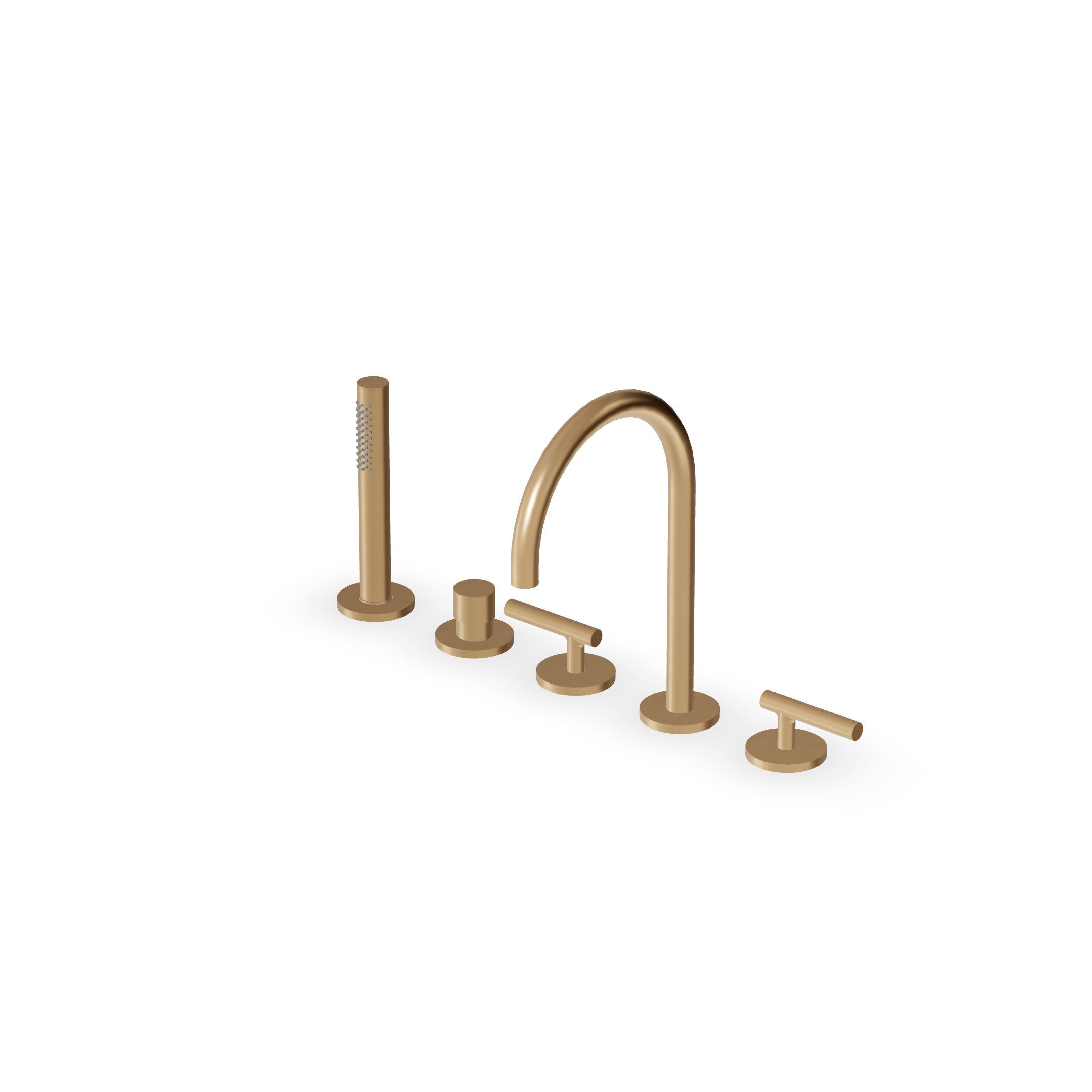 Смеситель для ванны с 5 отверстиями и ручным душем Zucchetti Pan S ARCH-00096596 - Вид №6