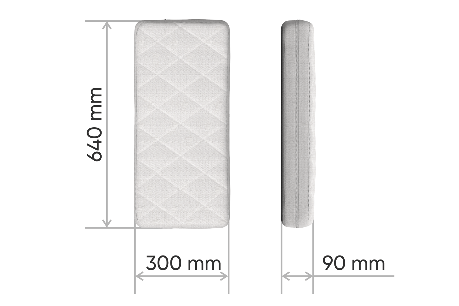 Удлинение для кроватки-трансформера белого цвета до 170 см с матрасом Kidi Soft ELLIPSE ELLIPSE KIDI SOFT 00-3951339 Белый Santreyd  - Вид №5