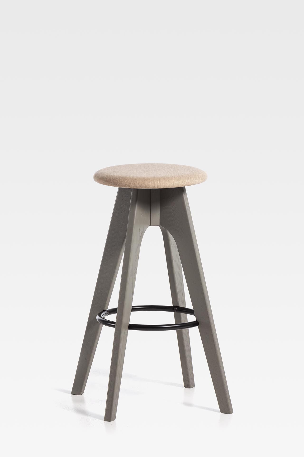 Высокий деревянный стул с мягким сиденьем SIPA Tommy ARCH-00124539 - Вид №5