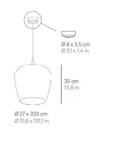 Светодиодный подвесной светильник из боросиликатного стекла In Stock Шафран ARCH-00085241 - Вид №3