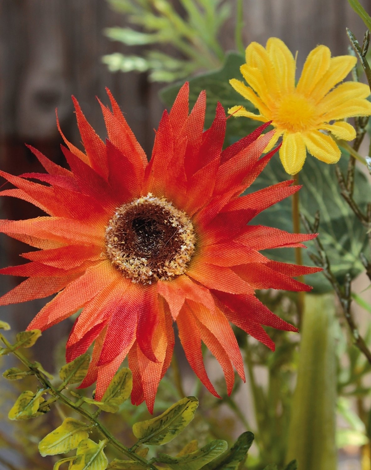 3680 334 a3 Искусственный букет 'роза / гербера / ранункулюс', 45 см, оранжевый H-andreas  - Вид №2