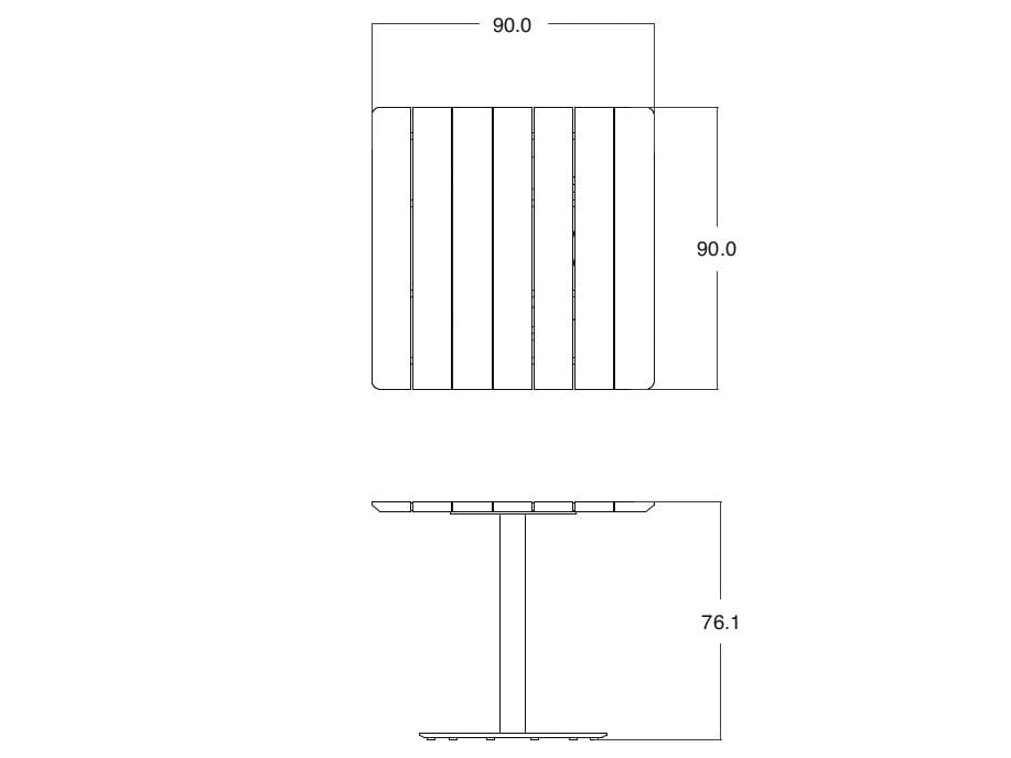 Квадратный стол из тикового дерева TRIBÙ T-Table ARCH-00022346 - Вид №3