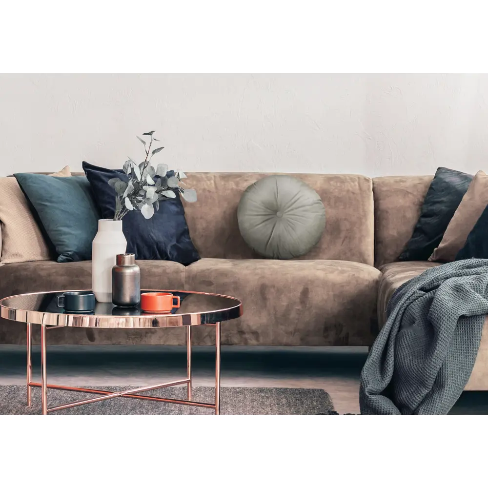 Подушка круглая Ø45 см цвет серый LINEN WAY STLM-2206724 - Вид №3