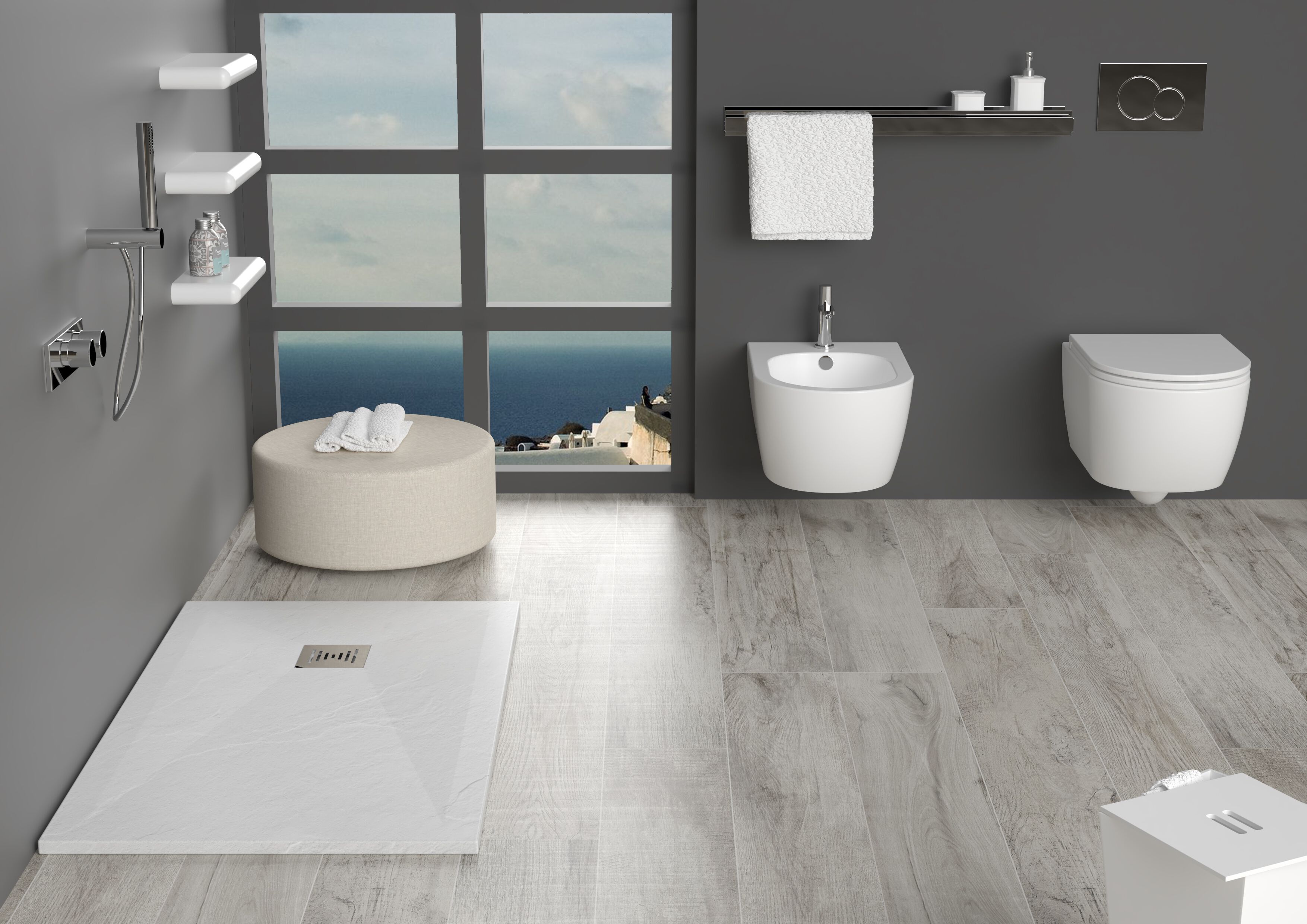 Прямоугольный поддон для душа Mineralmarmo® GSG Ceramic Design ROCK ARCH-00016690 - Вид №3