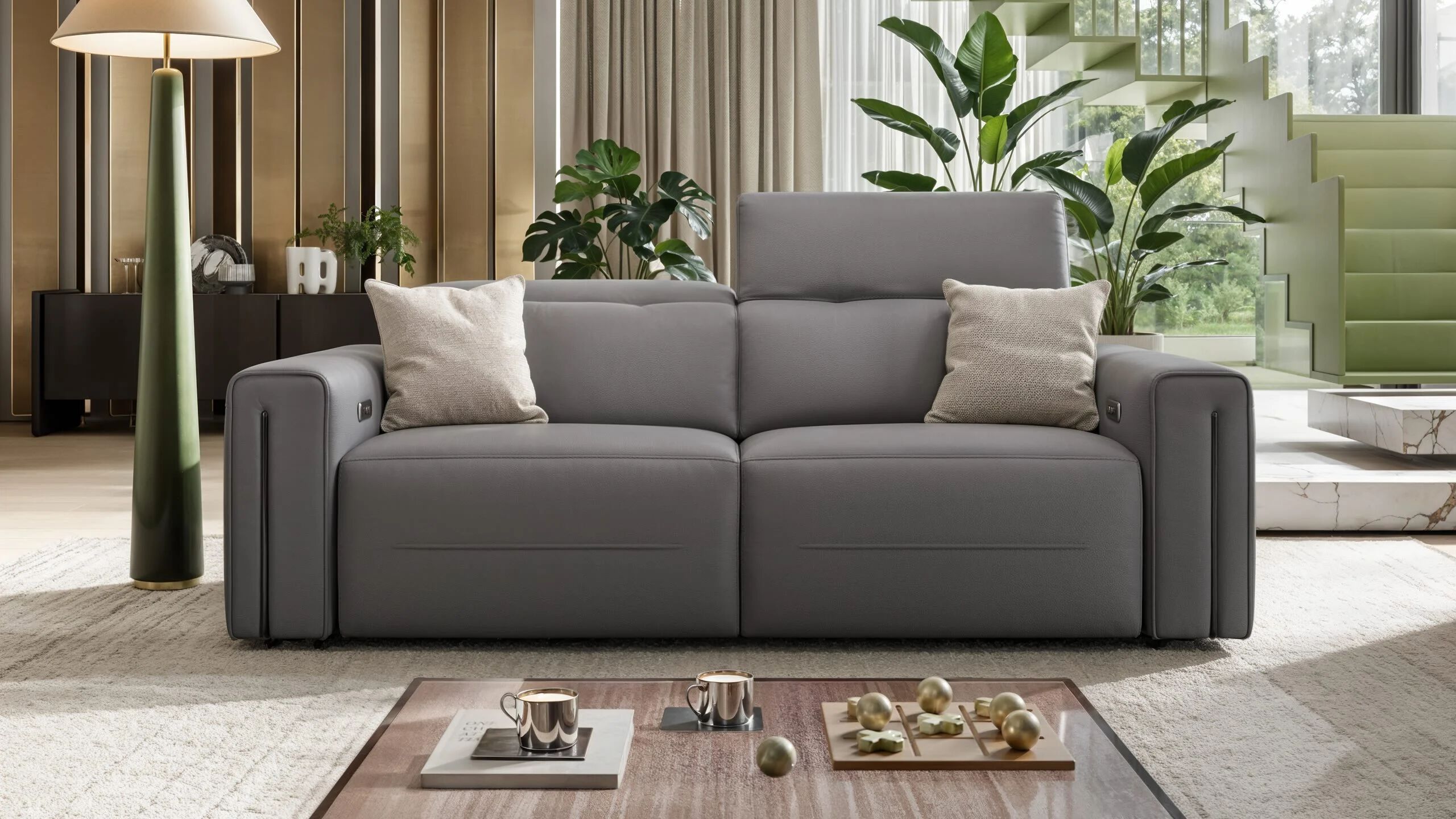 3-местный кожаный диван Sofanella Канны ARCH-00089066 - Вид №5