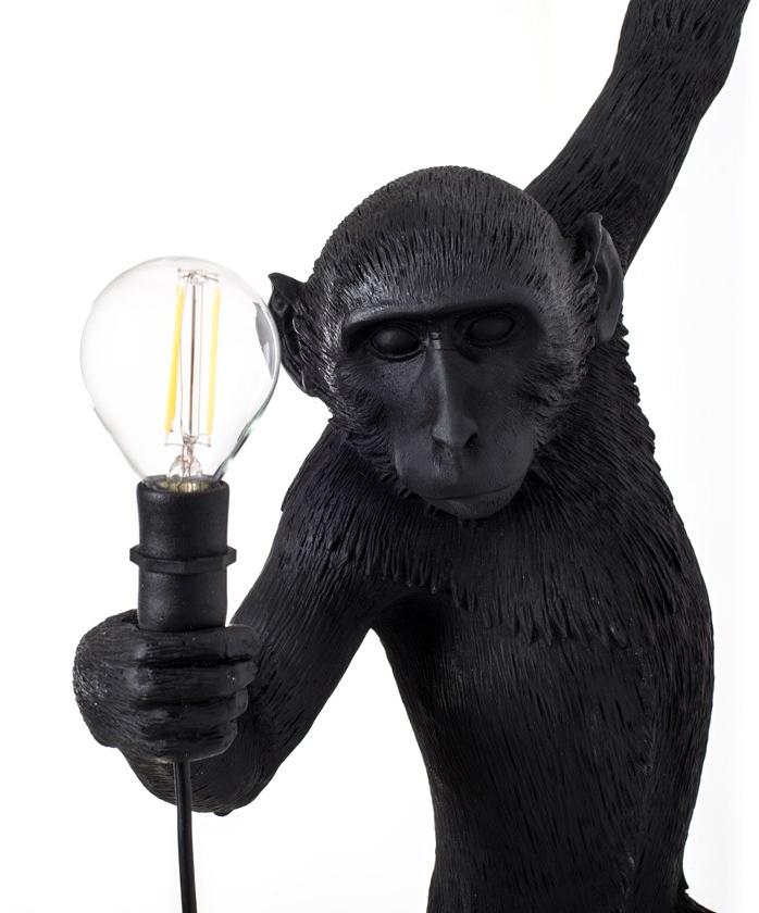 Seletti Настенный светильник из смолы The monkey lamp black sun-id-1477034 - Вид №3