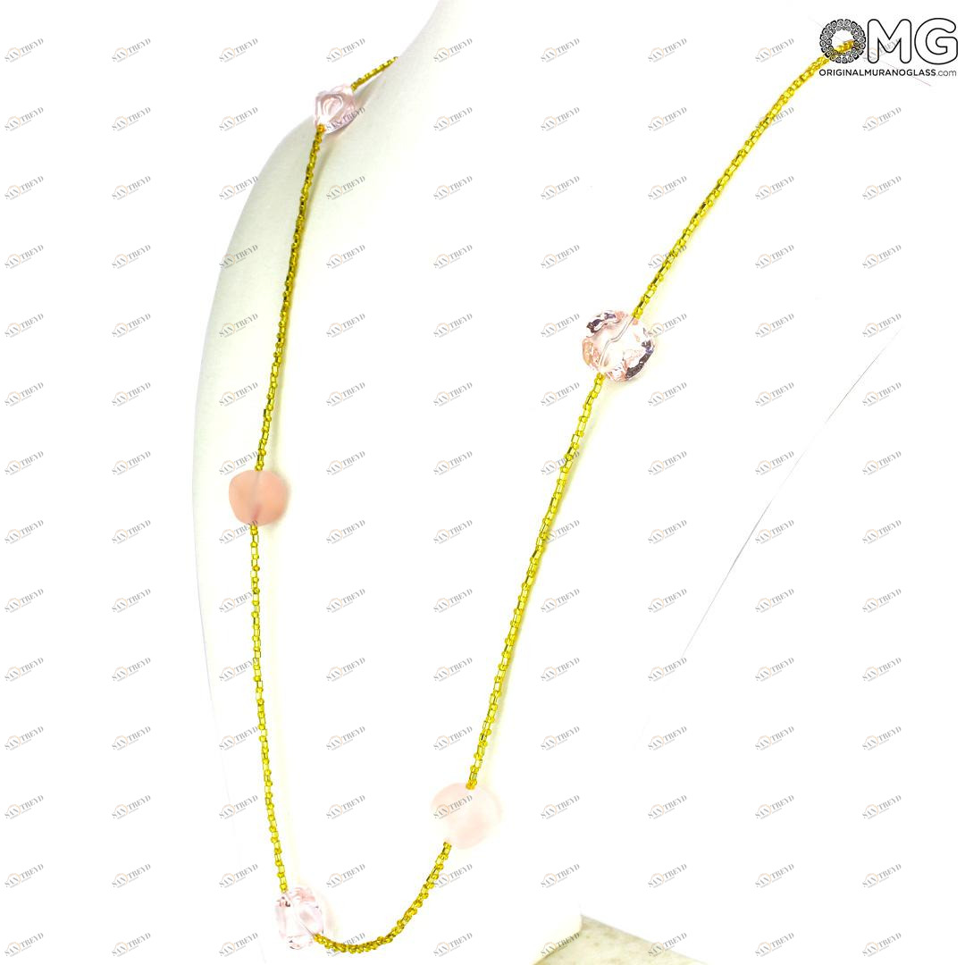 4758 ORIGINALMURANOGLASS Ожерелье с венецианскими бусинами Zattere 96 см 