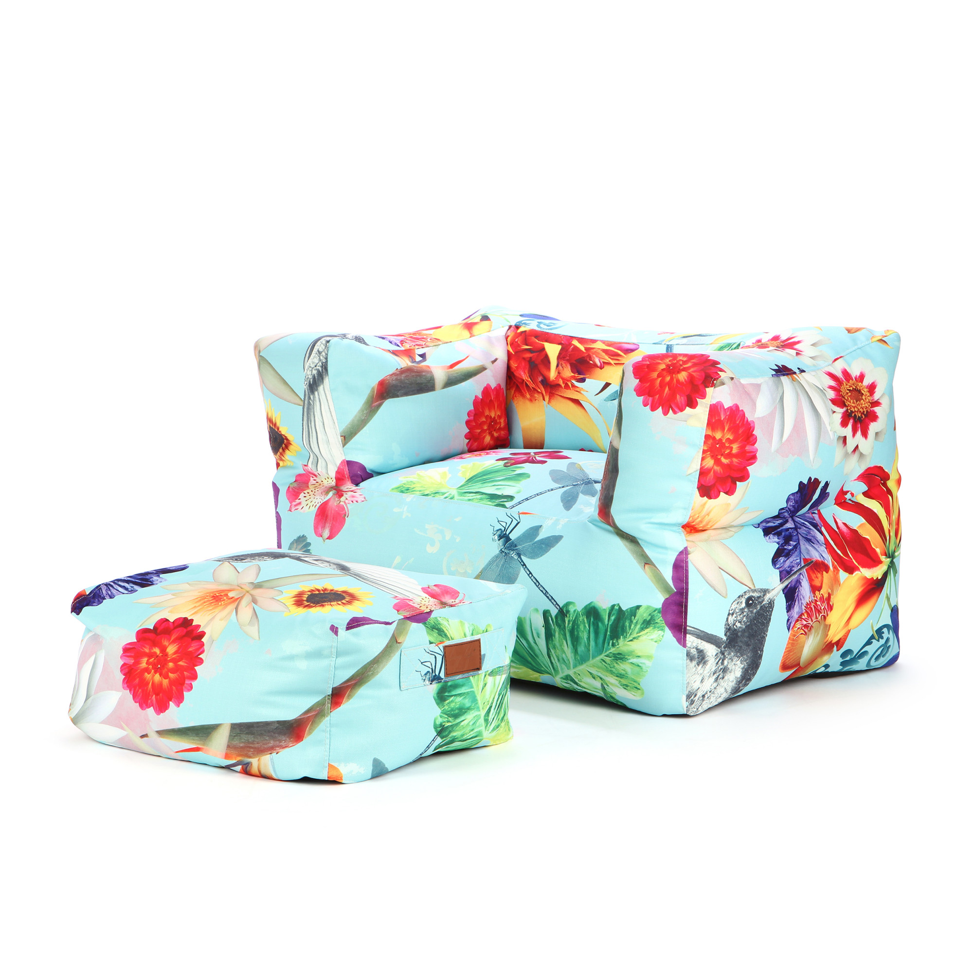 2000983113535 Кресло бескаркасное с пуфом Odeon LAZY LIFE PARIS 