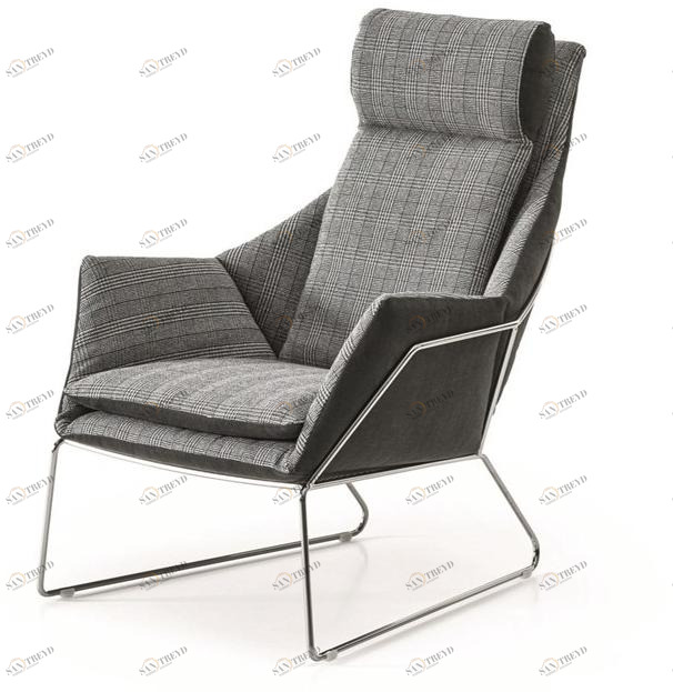 Saba Italia Кресло Bergere из ткани с высокой спинкой New york sun-id-1388853