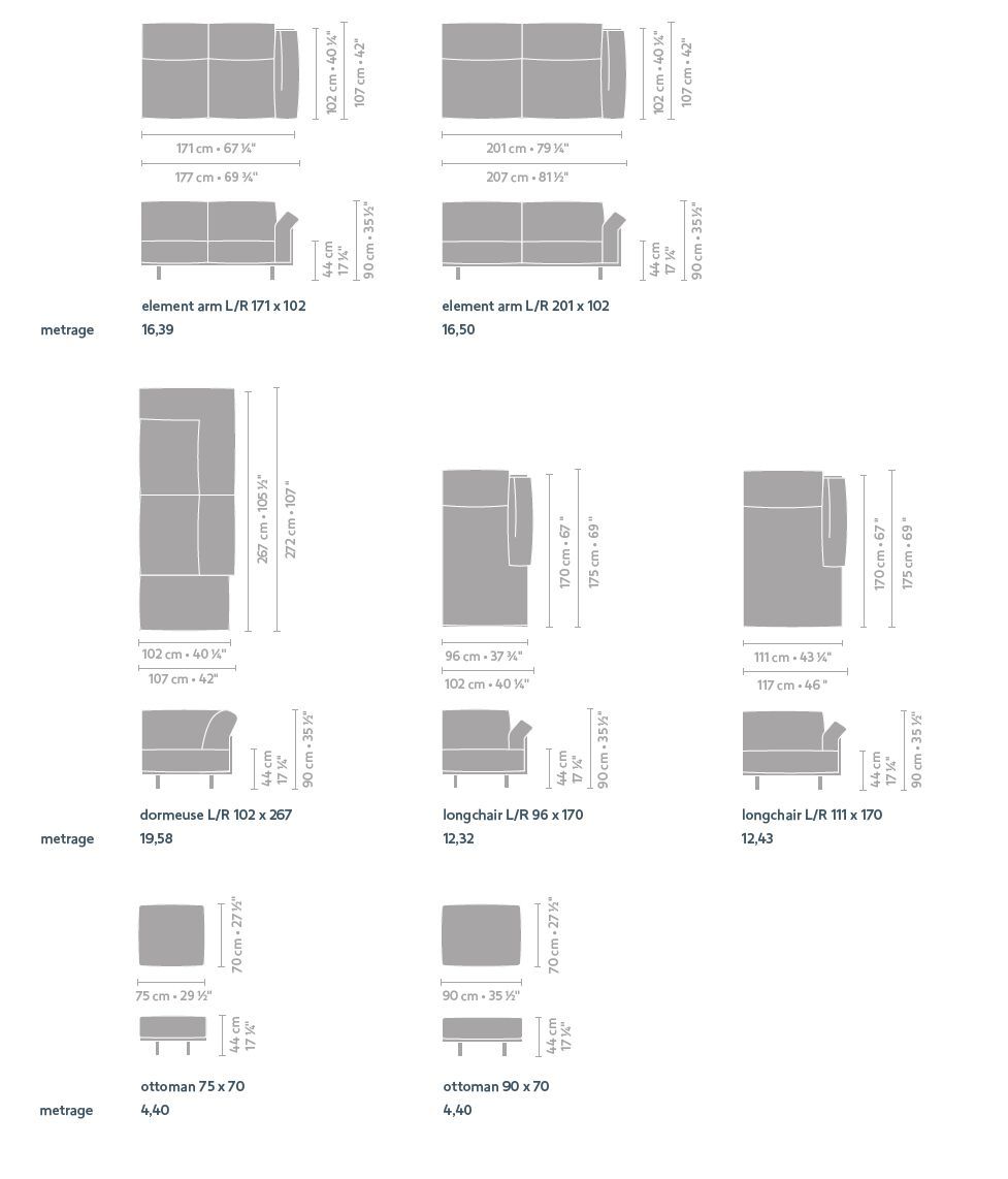 Модульный тканевый диван с полуостровом Linteloo CAPRI ARCH-00097970 - Вид №5