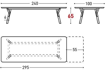 Varaschin Прямоугольный садовый стол Link 222l - Вид №6