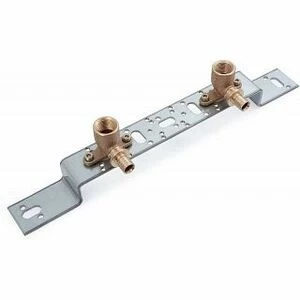 REHAU Монтажный блок рельефная планка 75/150 + 2 водорозетки 16-Rp 1/2"ВР RX (латунь)