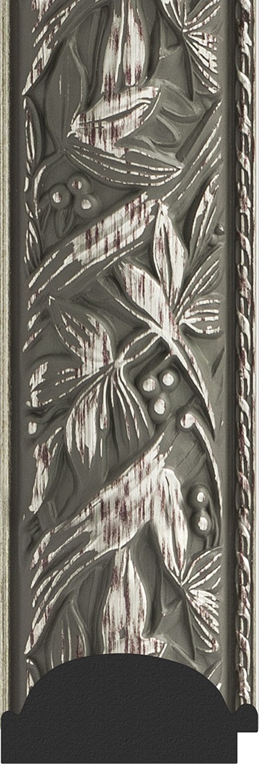 BY 6365 Зеркало напольное с гравировкой в багетной раме - византия серебро 99 mm EVOFORM Exclusive-G floor - Вид №3