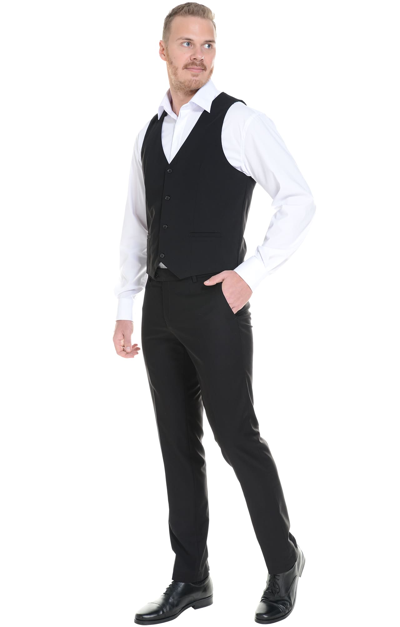 62870 Жилет  мужской BLACK El-Risto  Одежда для официантов  размер 56  - Вид №8