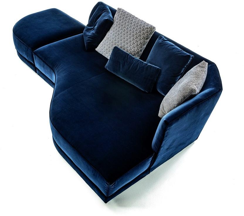 Frigerio Salotti Угловой диван из ткани с шезлонгом sun-id-1404525 - Вид №4