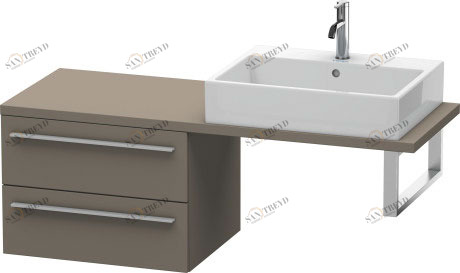 XL542809090 X-Large Шкафчик для компактной консоли Фланелево-серый шелковисто-матовый лак Duravit