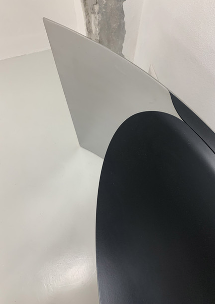 Secolo Tangent Консоль из метала c матовой/глянцевой лакированной деревянной столешницей  - Вид №2