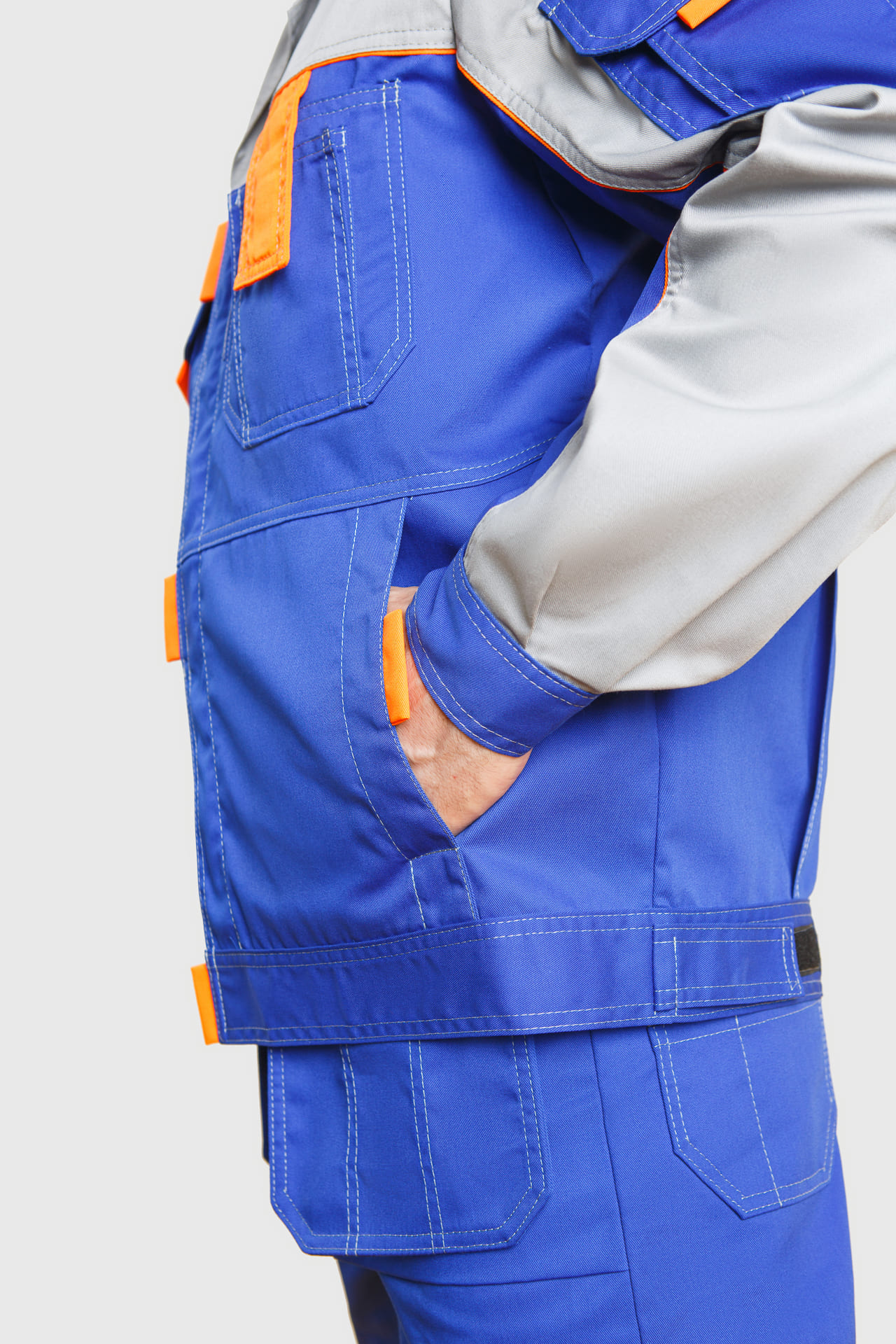 65253 Костюм "Профессионал-2" василек-светло-серый  Летняя спецодежда  размер 60-62/158-164  - Вид №13