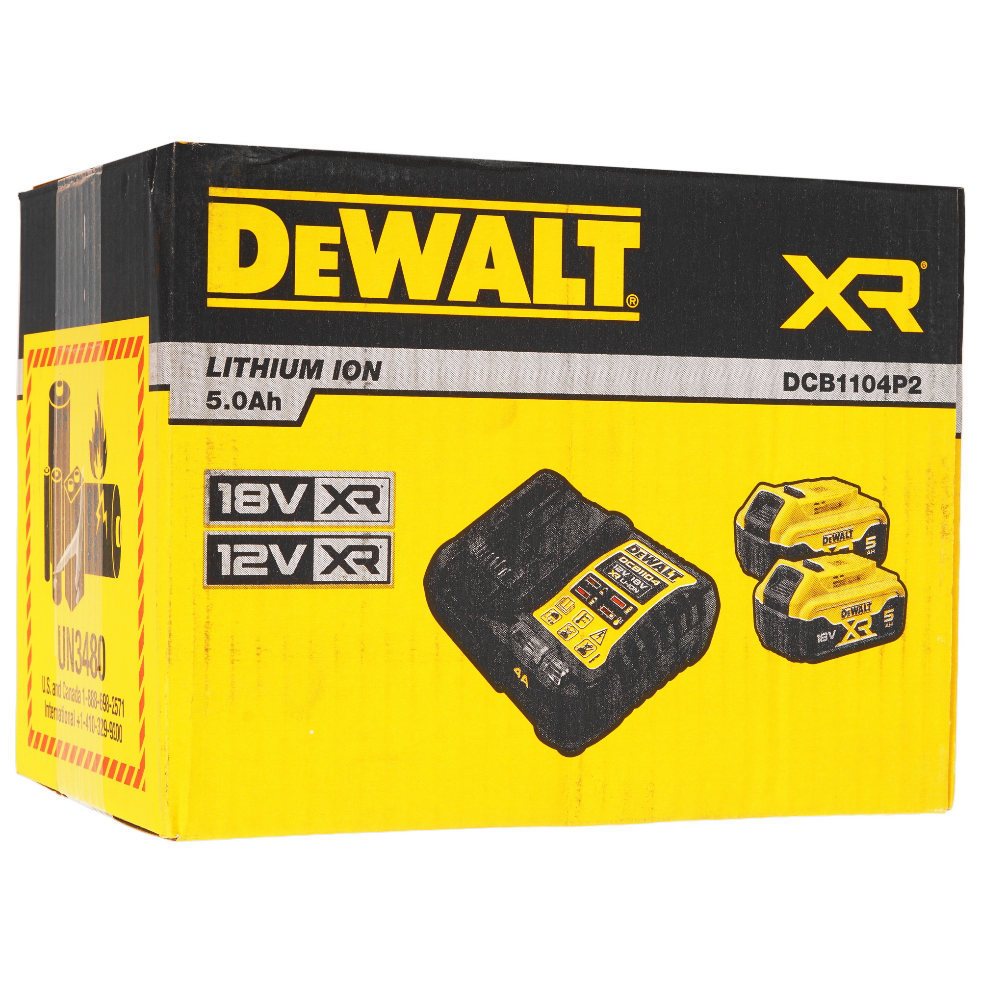 Набор аккумуляторов с зарядным устройством DeWalt DCB1104P2 XR FLEXVOLТ 18/54V 5443640 STDN-0027873 - Вид №8