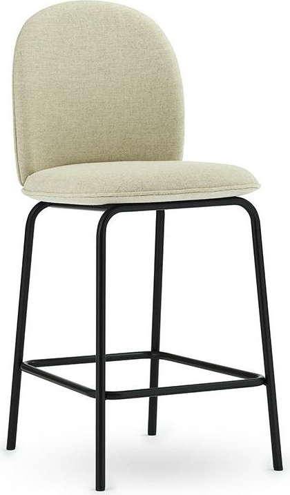 603124 Стул Bar, 65 см, полная обивка, черная сталь, лен Main Line Normann Copenhagen Ace