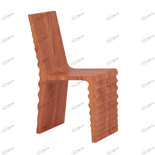 Стул деревянный 85х57 см сапеле Wave ODINGENIY ДИЗАЙНЕРСКИЕ 178395 Оранжевый 