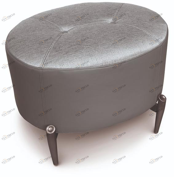 Bellotti Ezio Овальный пуф из ткани и кожи Gea 2018-77