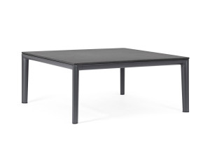 Квадратный садовый стол из спеченного камня и алюминия