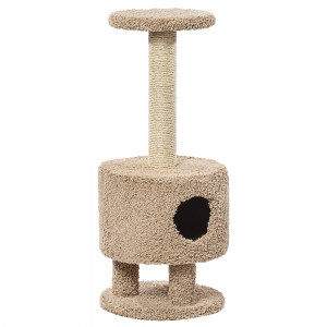 Т0039323 Домик для кошек Круглый на ножках (ковролиновый) ПУШОК