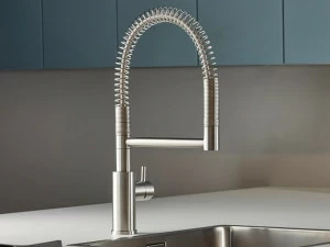 MINA Смеситель для кухни из нержавеющей стали, устанавливаемый на столешнице, с вытяжным душем  9072