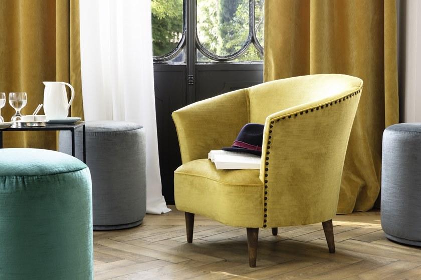 Élitis Однотонная моющаяся огнестойкая ткань Hotel particulier sun-id-1413903 - Вид №2