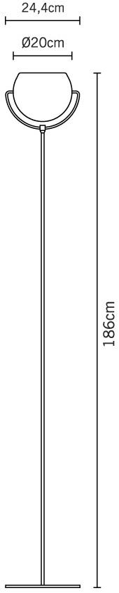 Fabbian Регулируемый торшер из хромированного металла Beluga white sun-id-1470978 - Вид №2