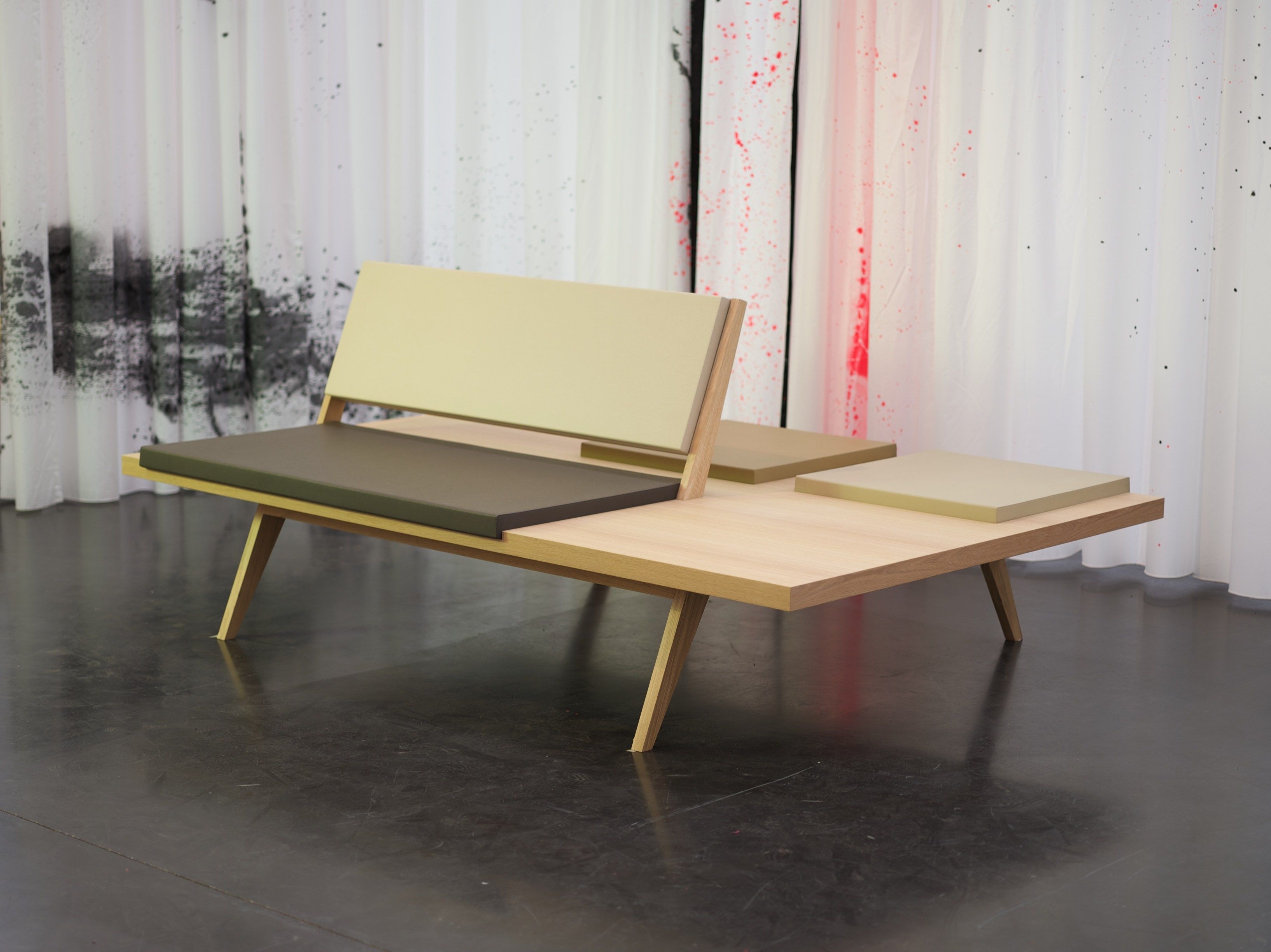 Деревянная скамья и QM Foam со спинкой Quinze & Milan Airbench ARCH-00055079 - Вид №2