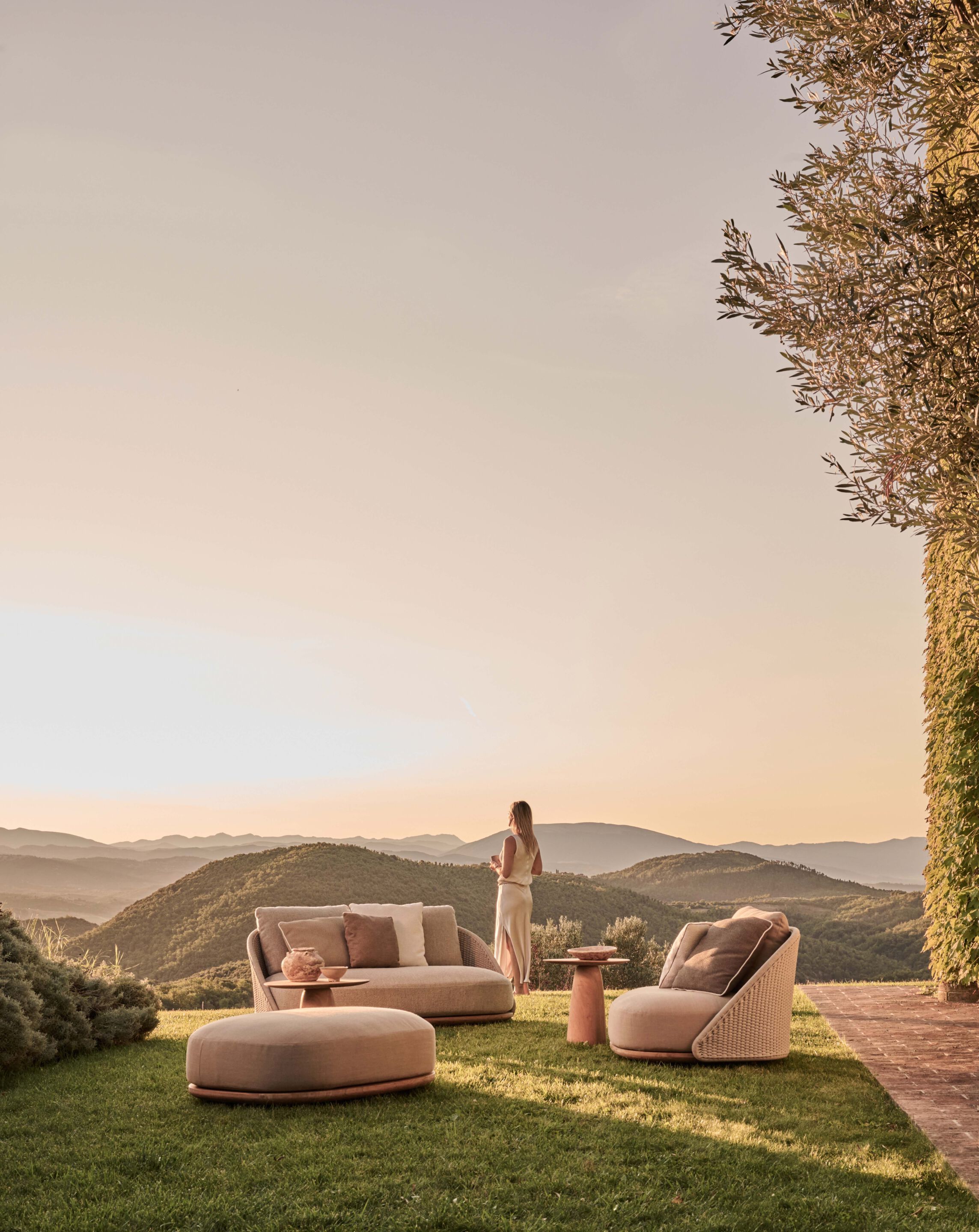 Садовый диван из тикового дерева TRIBÙ гелий ARCH-00150974 - Вид №4