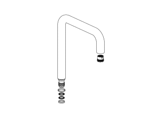 AQ1D12M10640 Однорычажный смеситель для раковины Active+ HEWI Kids - Вид №6