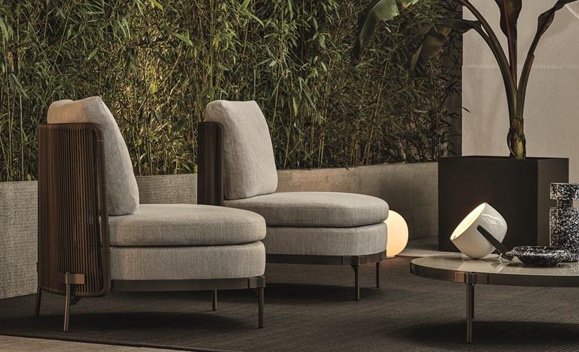 Minotti Садовое кресло из ткани Tape cord outdoor sun-id-1455291 - Вид №3