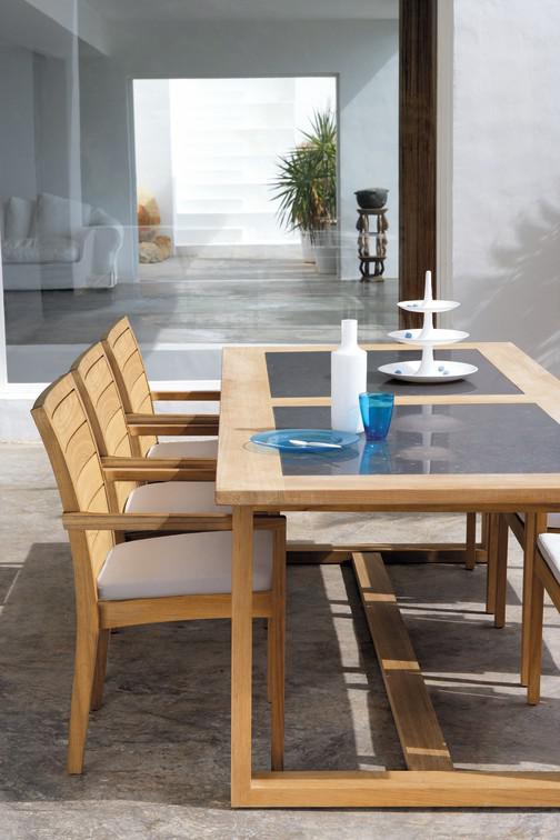 Обеденный стол teak ⌀130см Manutti Siena MNST870 - Вид №6