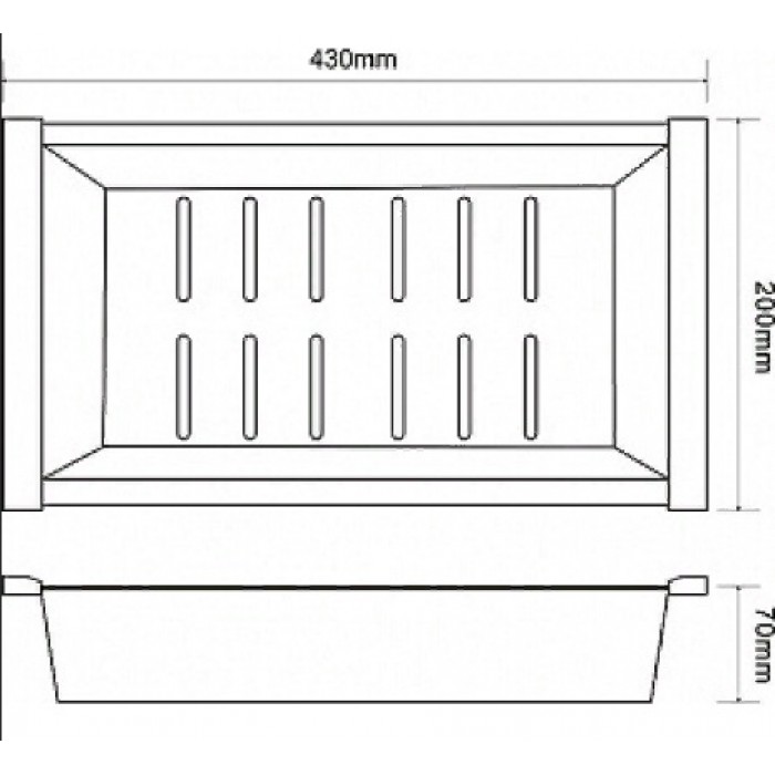 Zorg С 12-44 Bronze Поддон Аксессуары кухонные Zorg для рекомендованной мойки серии PVD  - Вид №2