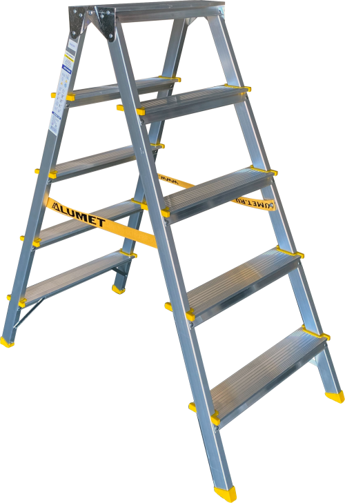 Стремянка алюминиевая двухсторонняя с анодированным покрытием Premium АРD 9205