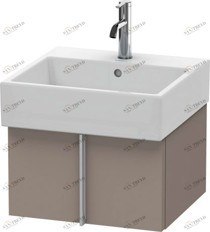 VA612404343 Тумбочка подвесная Vero Air #VA6124 484 x 431 мм Базальт матовый, декор Duravit