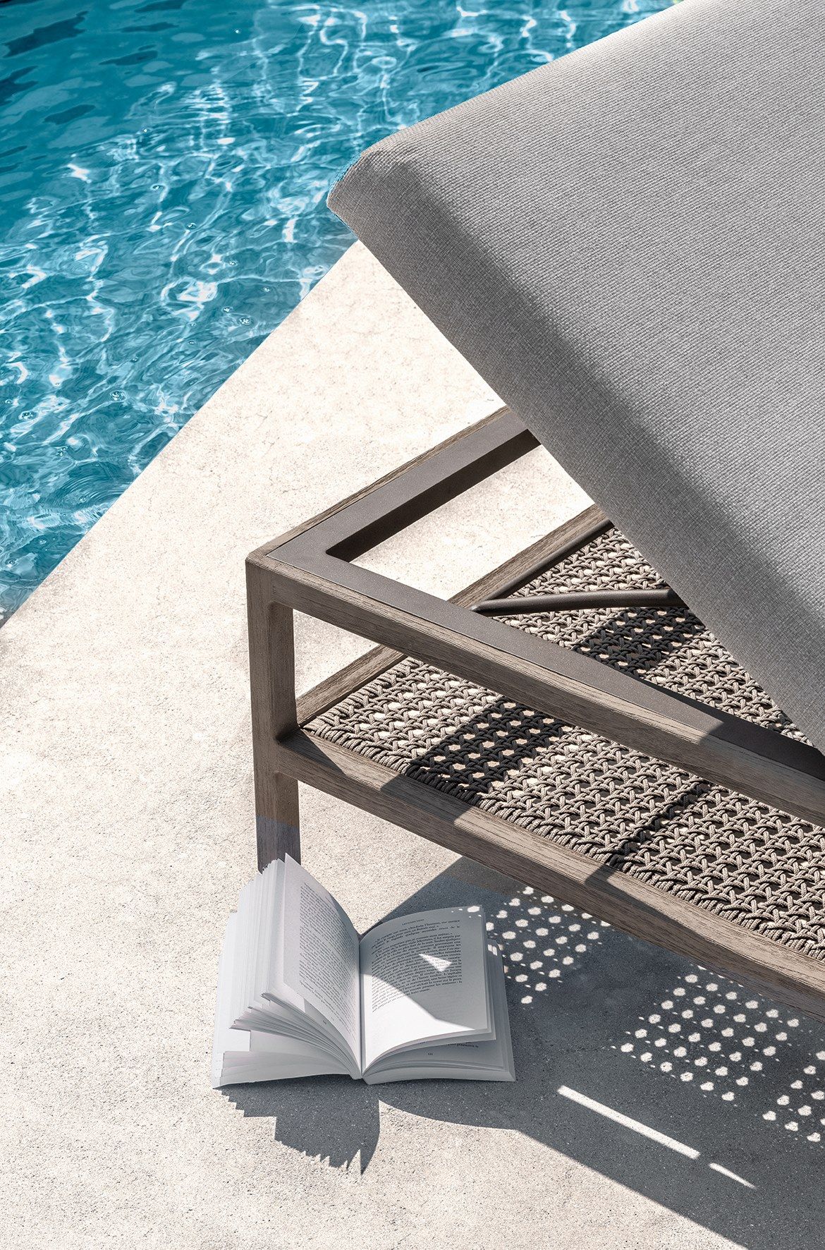 Садовая кровать с откидной спинкой из тикового дерева Ethimo Grand Life ARCH-00096121 - Вид №9