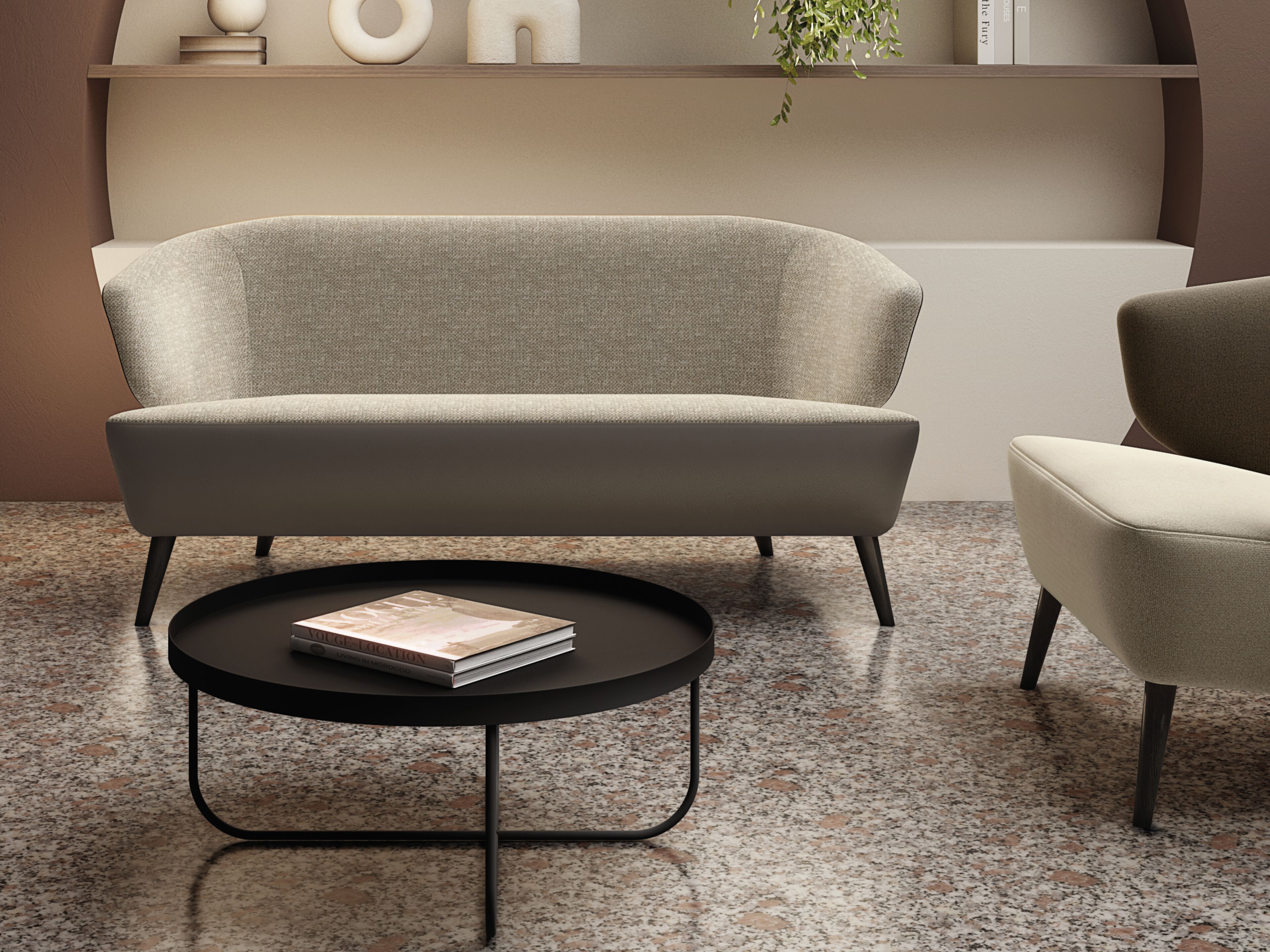 Диван из ткани и кожи Innova Imbottiti Арсенал ARCH-00139069 - Вид №2